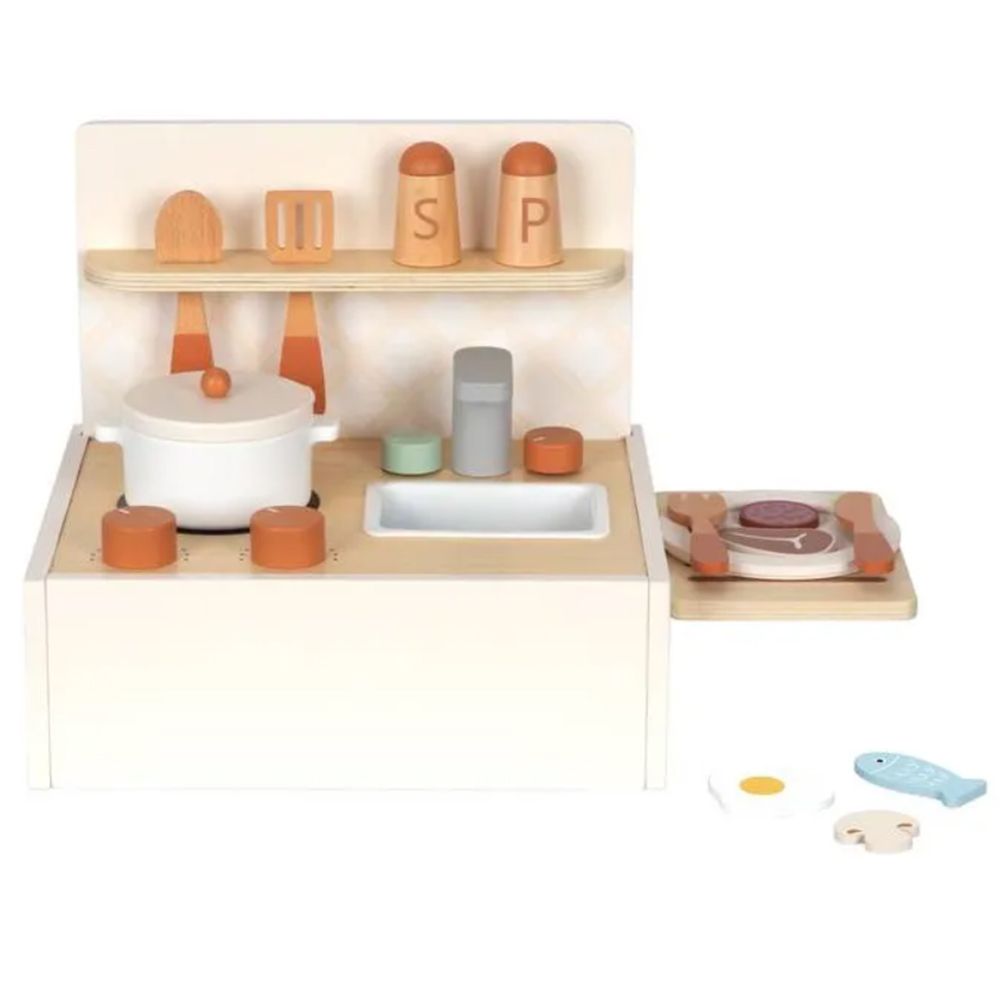 TookyToy, Дървена настолна детска кухня с аксесоари