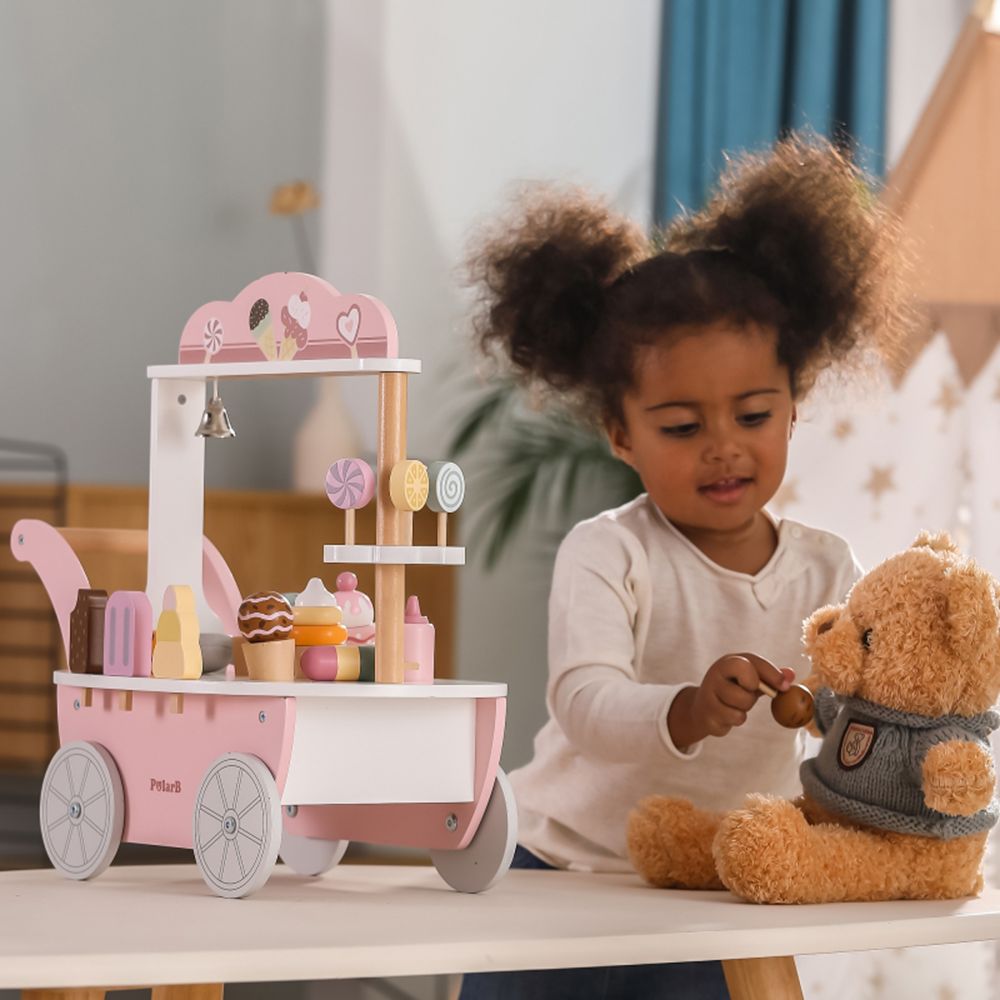 Дървена количка за сладолед