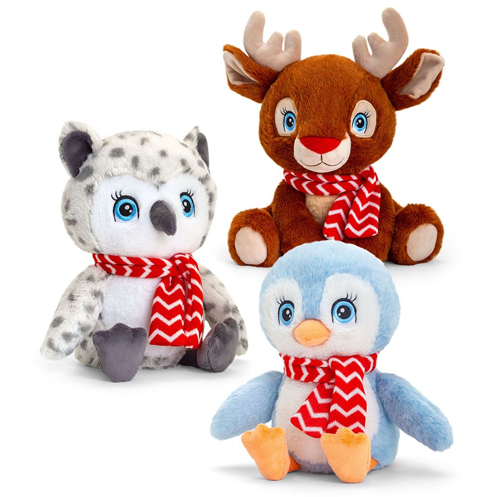 Екологична играчка, Keeleco, Коледни животни със шалче, 25 см