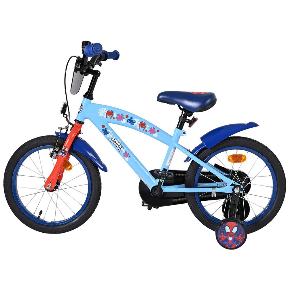 Детски велосипед с помощни колела, Spidey, 16 инча