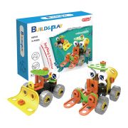 Трактор и Мотокар - пластмасов конструктор, 2 в 1, 46 части