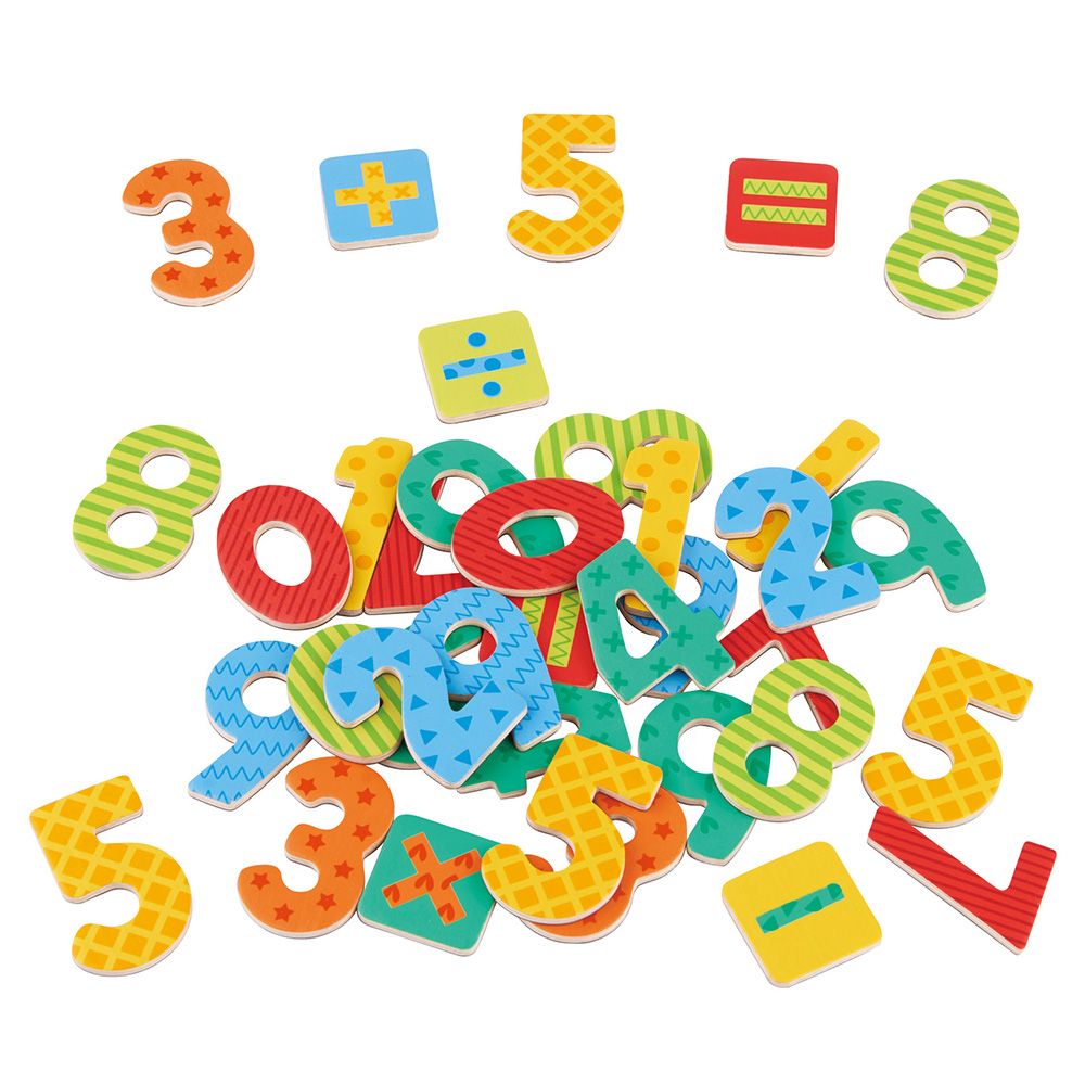 Lelin Toys, Дървени магнити, Цифри и знаци
