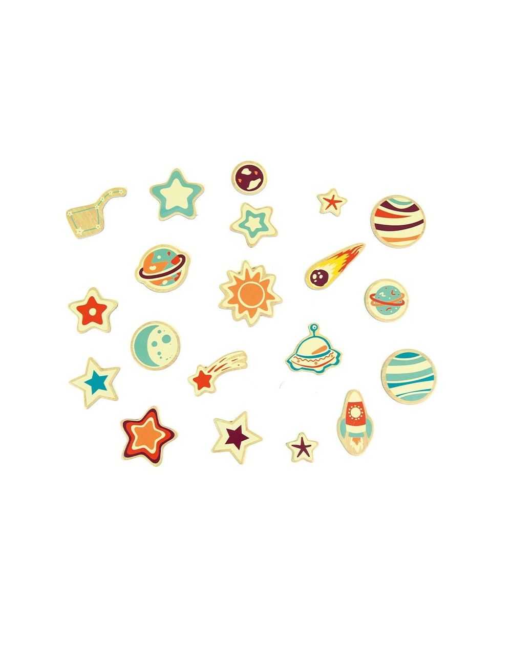 Дървени магнити, Космос