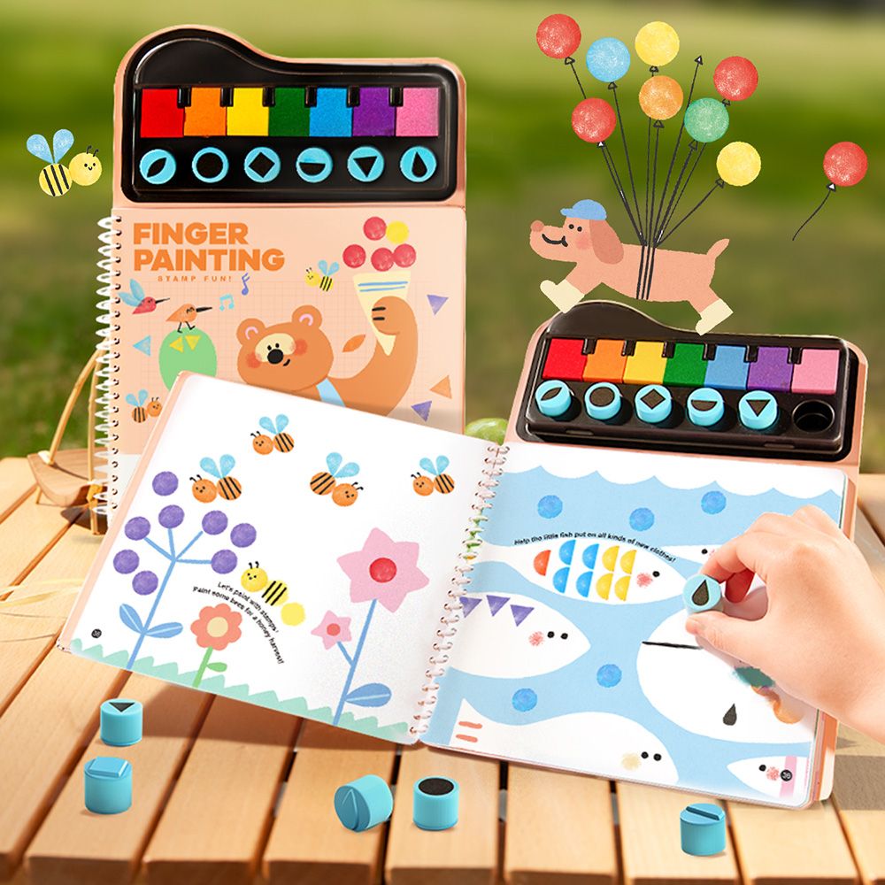 Mirola kids, Книжка за рисуване с пръсти и печати