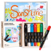 Пастели за стъкло, с въртящ механизъм, 6 цвята