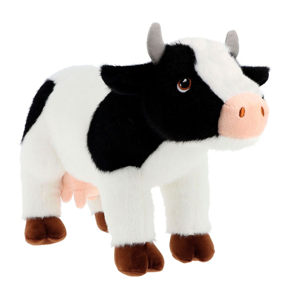 Keeleco, Черно-бяла стояща крава, 30 см, Keel Toys