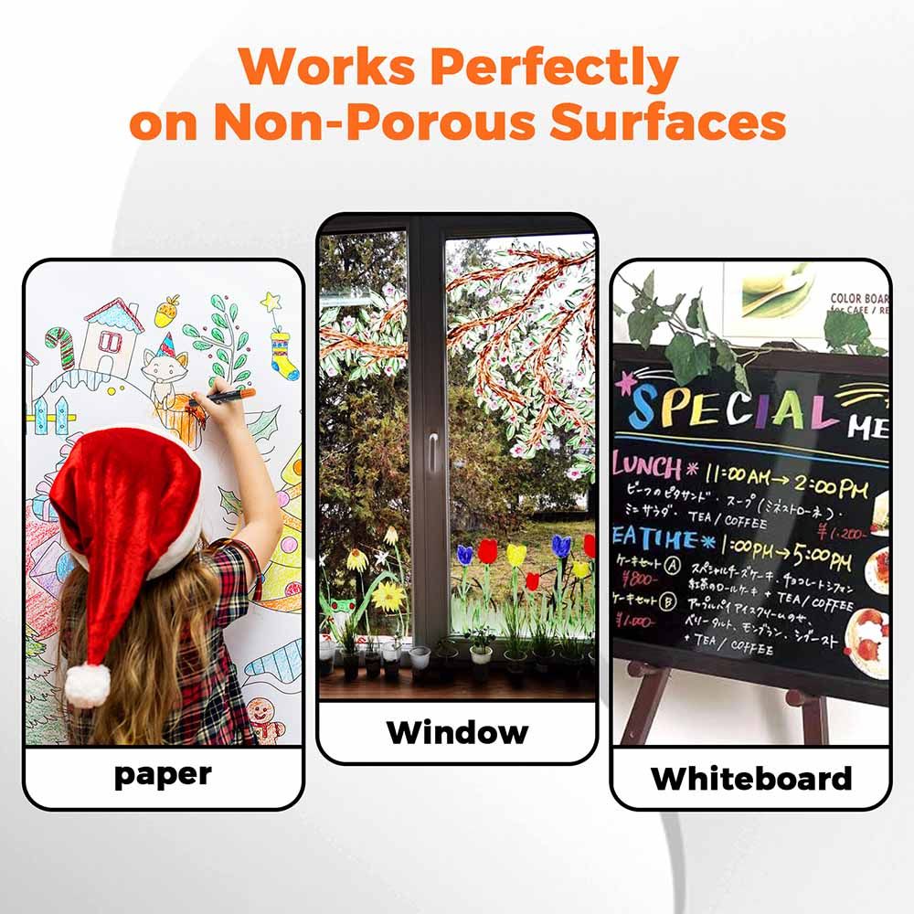 Пастели за стъкло, с въртящ механизъм, 6 цвята