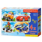 Бързи коли, пъзел с 8, 12, 15 и 20 чаcти