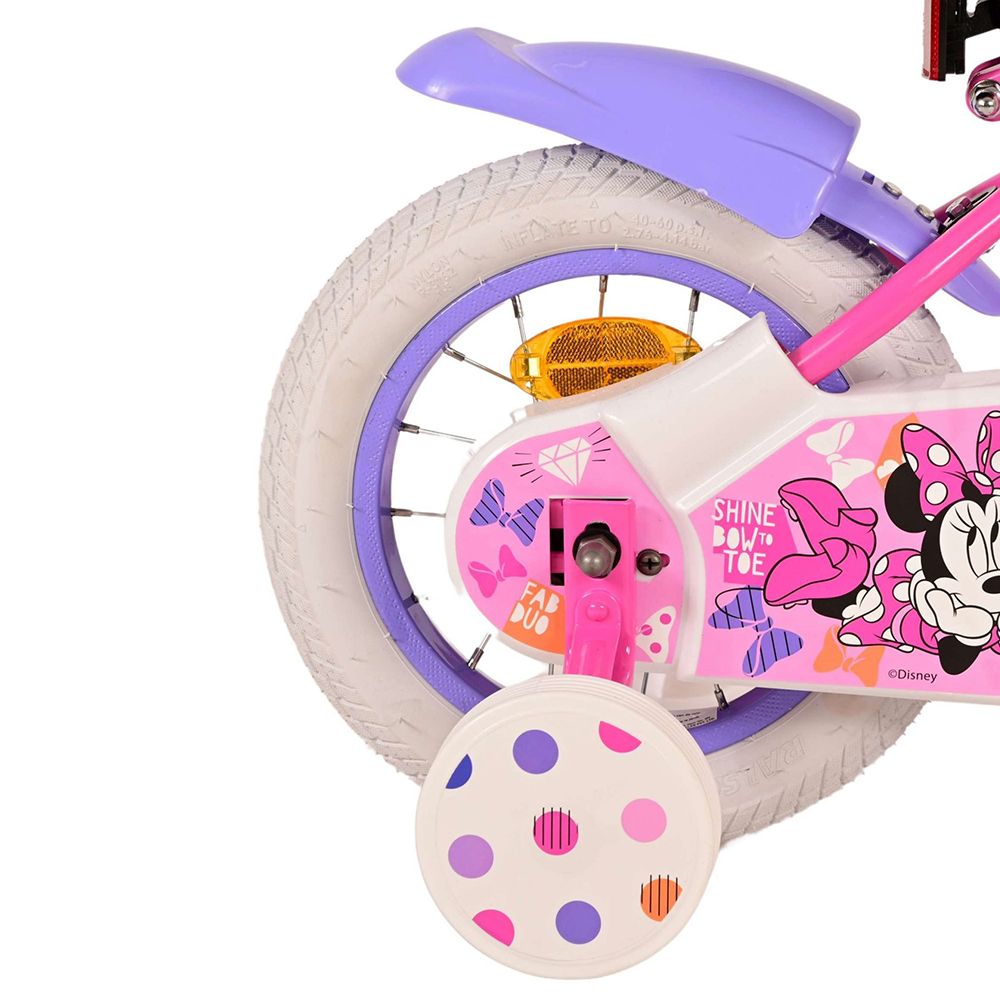 Детски велосипед с помощни колела, Мини Маус, 12 инча