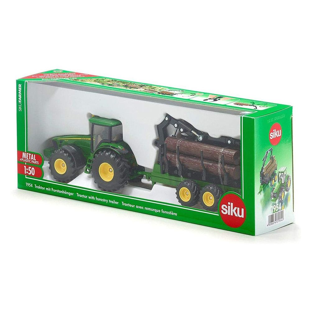 Трактор с ремарке и кран John Deere