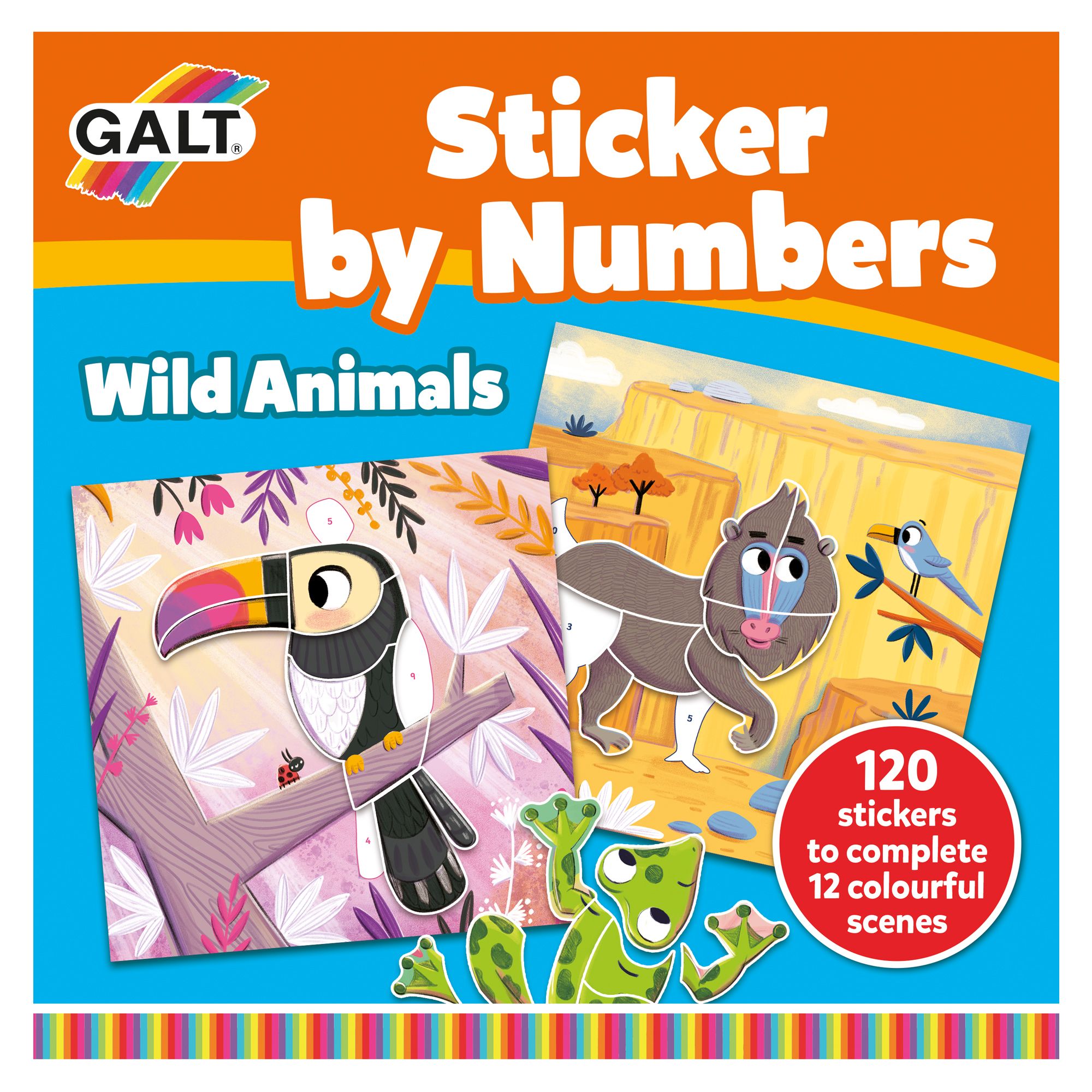 Galt Toys, Рисувай със стикери по номера, Дивите животни