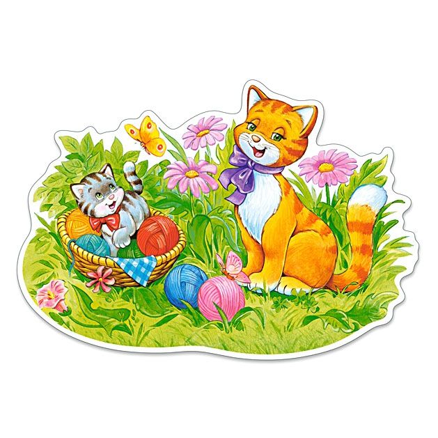 Котешко семейство, пъзел MAXI, 12 части