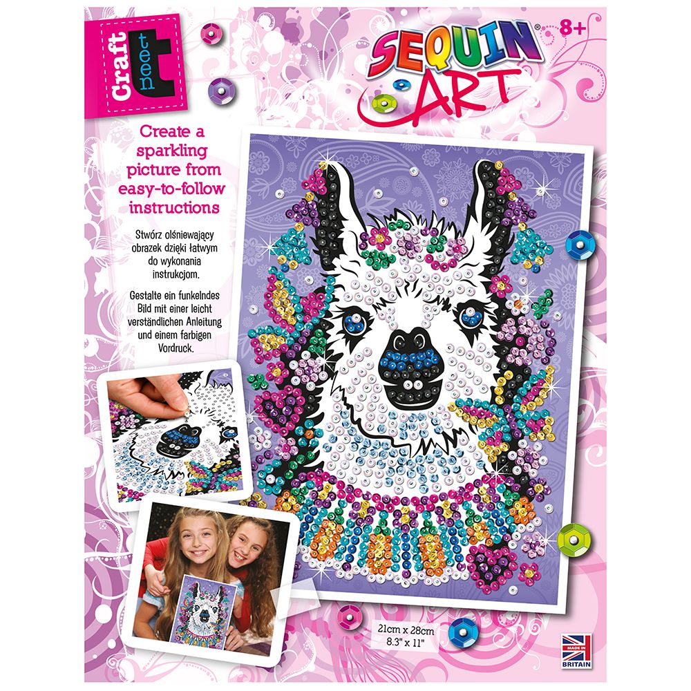 CRAFT TEEN, Изкуство с пайети,  Лама, Sequin art
