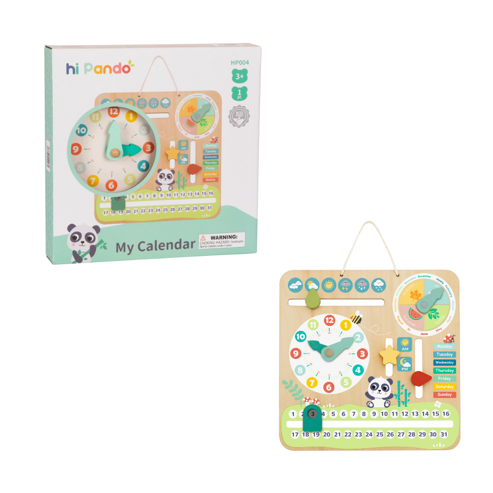 Моят първи календар - дървена образователна играчка