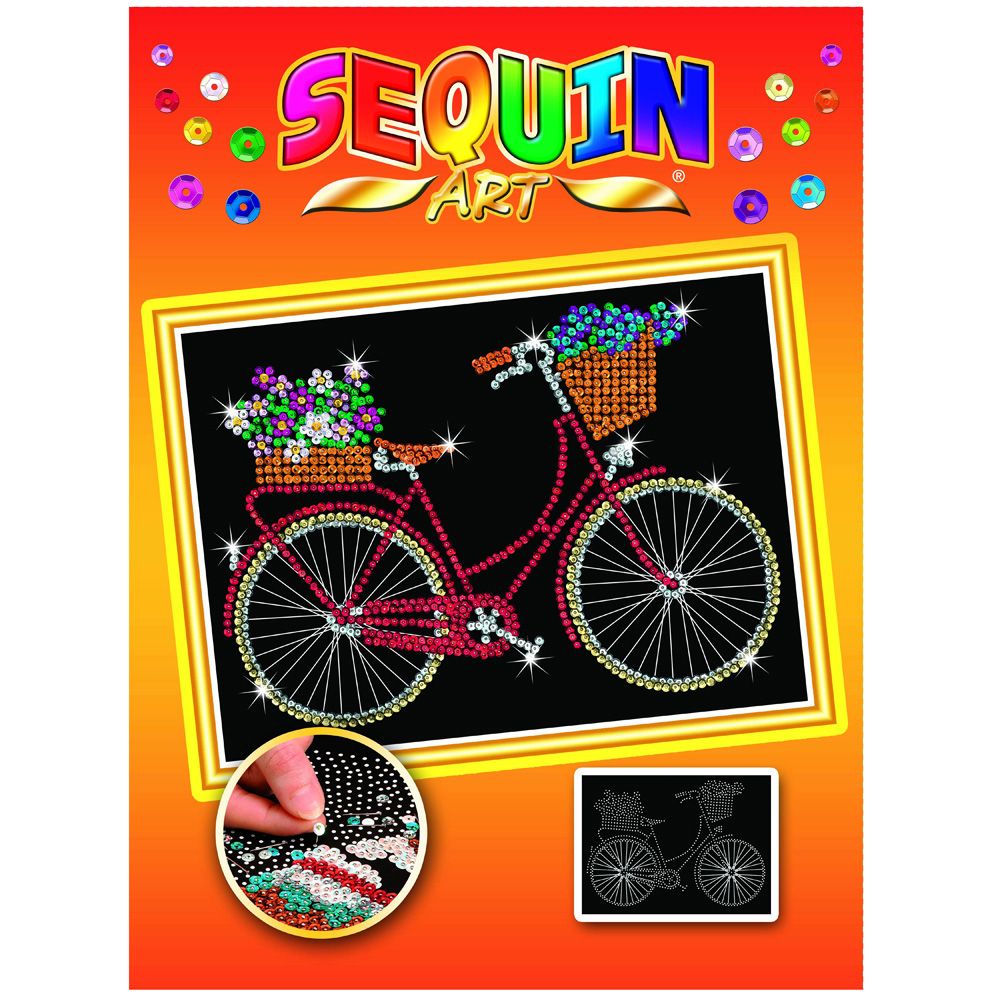 ORANGE, Изкуство с пайети, Велосипед, Sequin art