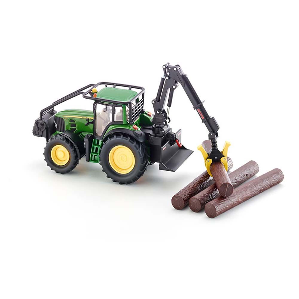 Трактор John Deere с кран за дърва