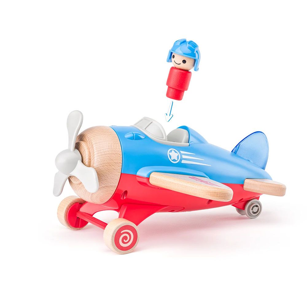 Дървен самолет със звук и светлина, Пилот