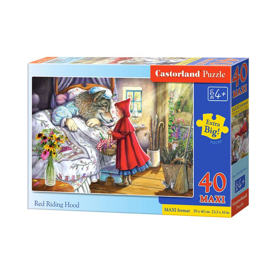 MAXI, Червената шапчица и вълкът, пъзел 40 части, Castorland