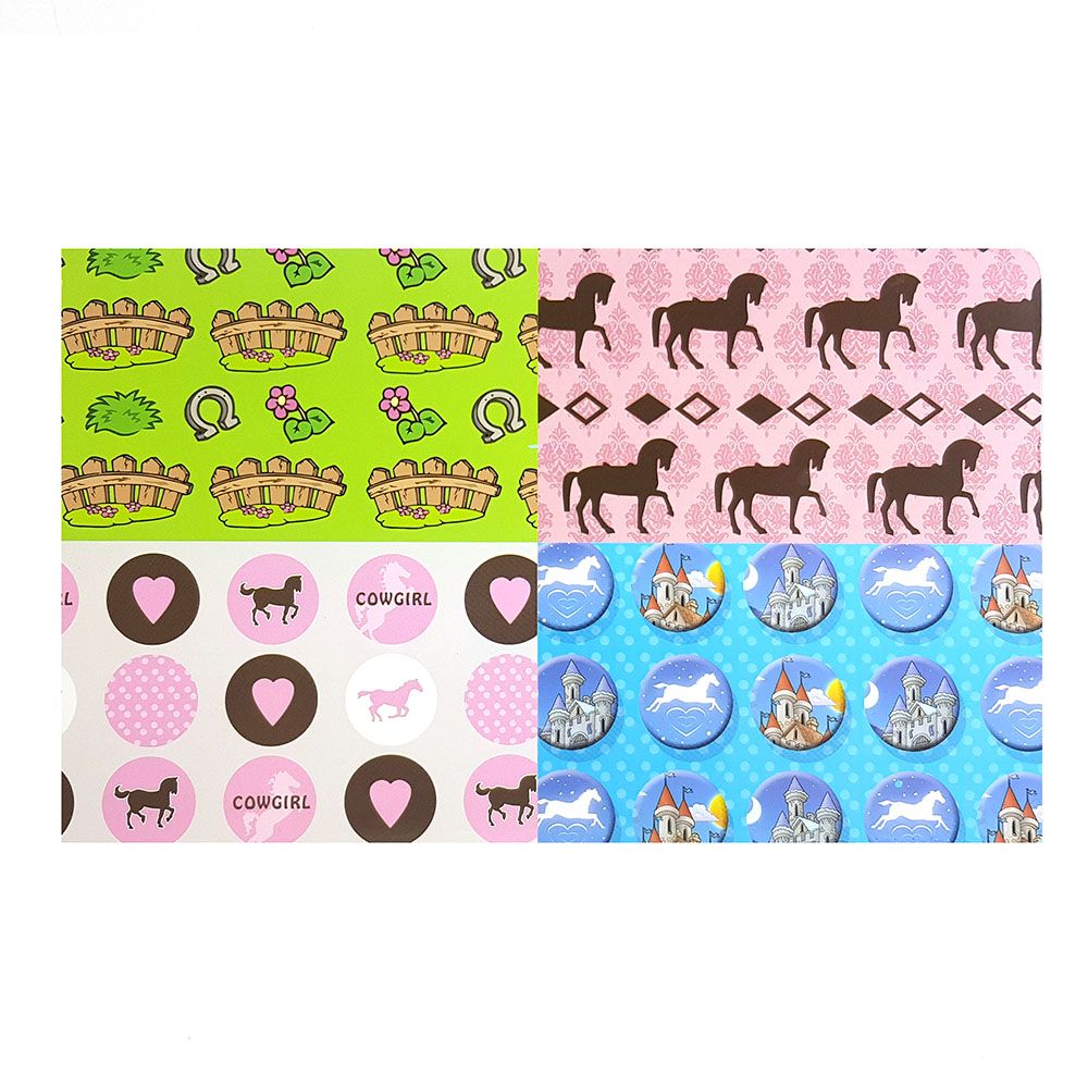 Книжка за рисуване със стикери и шаблони, Пони