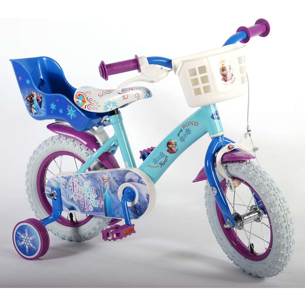 Детски велосипед, Дисни Frozen, с помощни колела, 12 инча