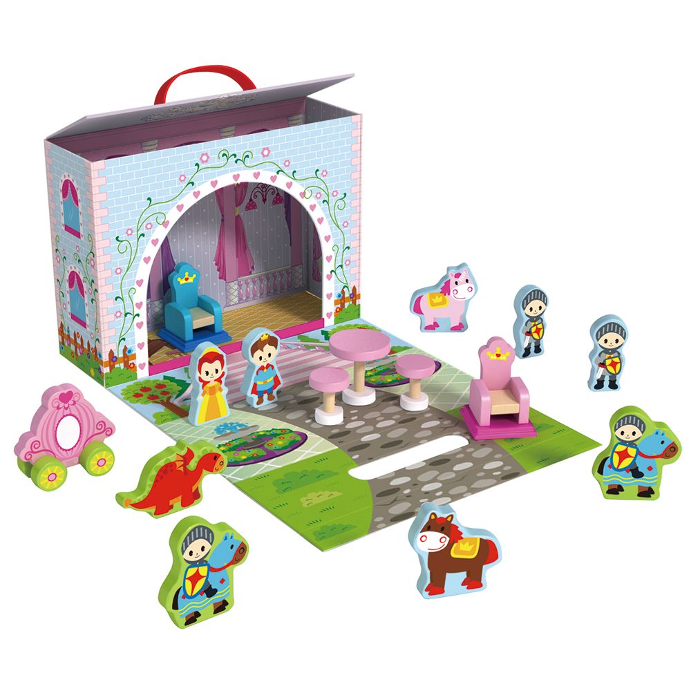 TookyToy, Приказен замък с дървени фигури в куфар