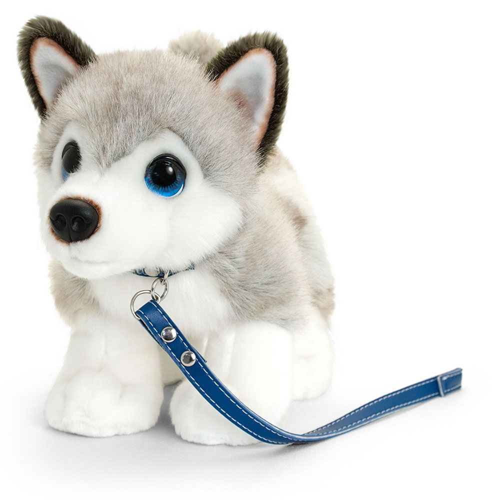 Keel Toys, Куче Хъски, с каишка, 30 см