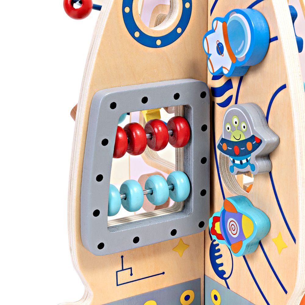 Дървена ракета с активности, голяма