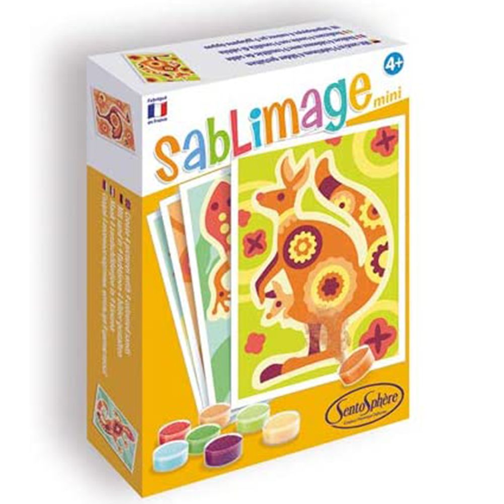 Sablimage Mini, Kомплект за рисуване с цветен пясък, Екзотични животни, SentoSphere