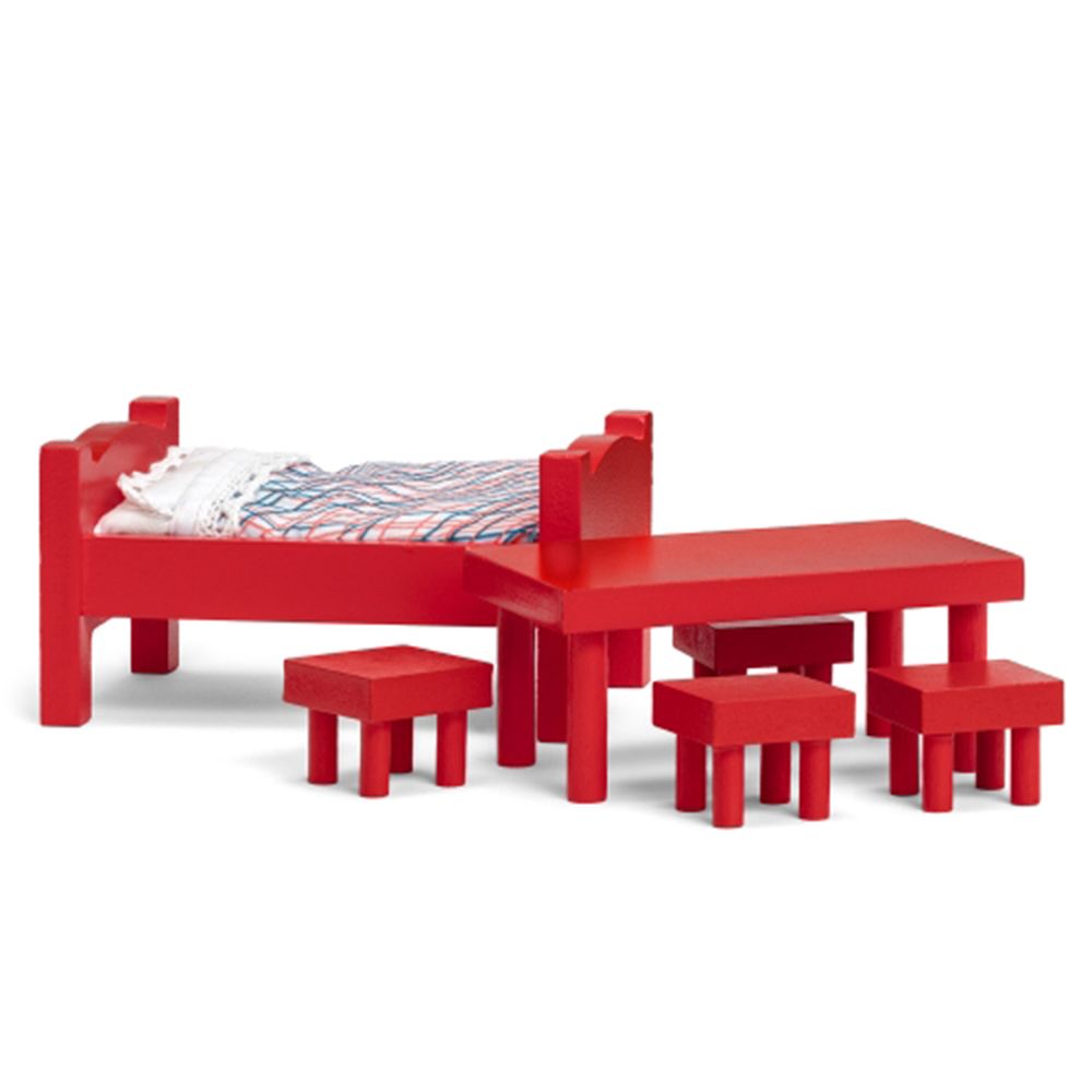 Micki PIPPI, Дървени мебели за игра, Леглото и масата на Пипи