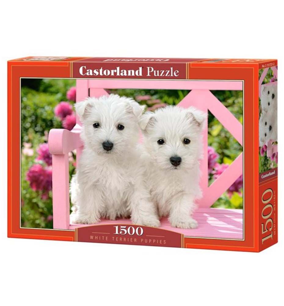Castorland, Кученца, Бели териери, пъзел 1500 части