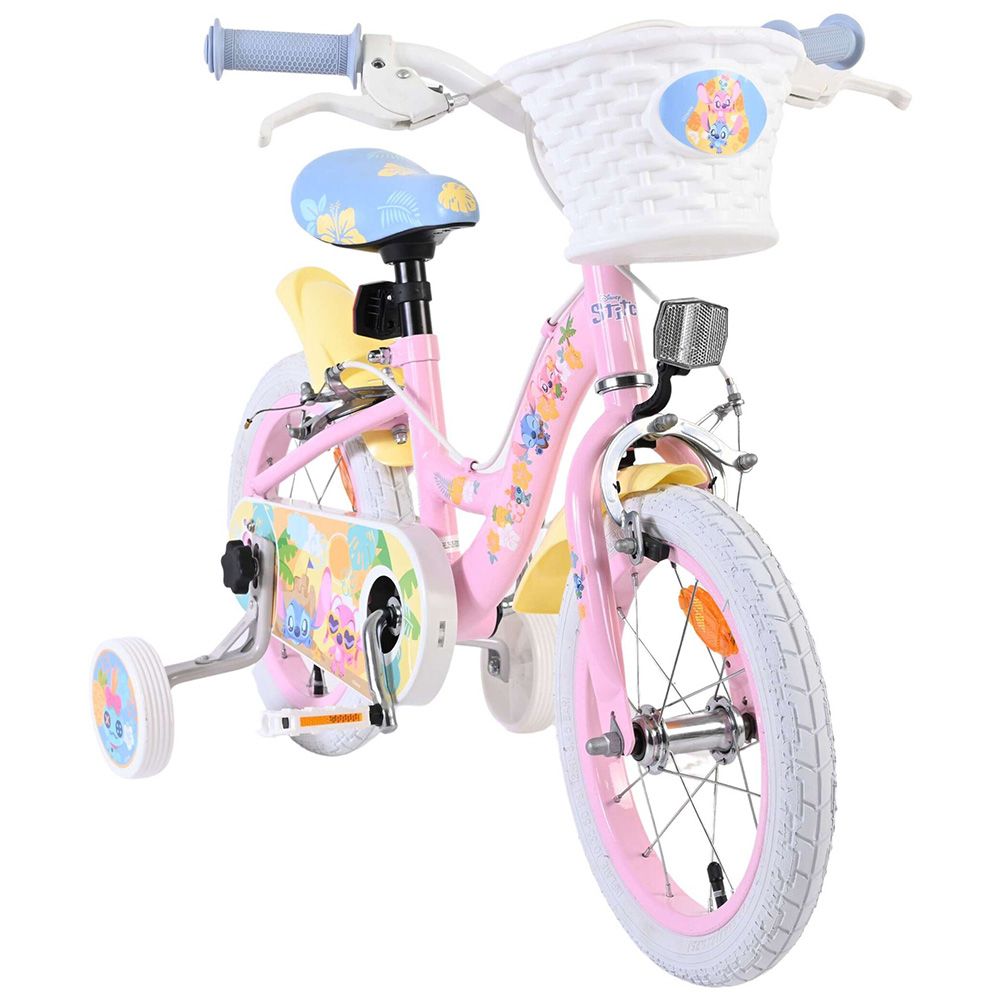 Детски велосипед с помощни колела, Disney Stitch, 14 инча, Момичета