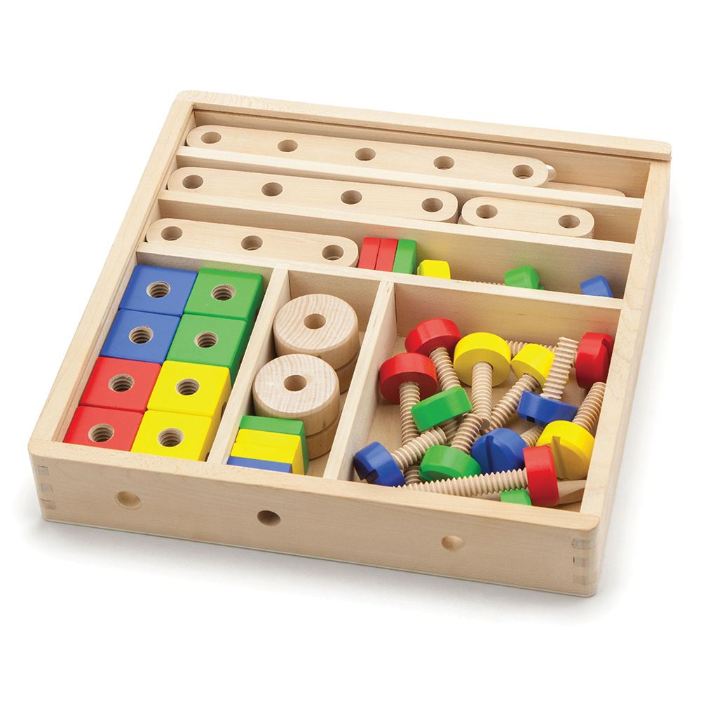 Viga toys, Дървен конструктор в кутия, 68 части
