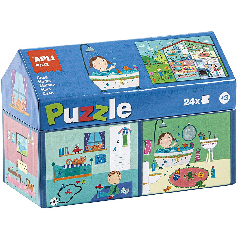 Apli kids, Занимателен пъзел в къщичка, Създай си дом, 24 елемента