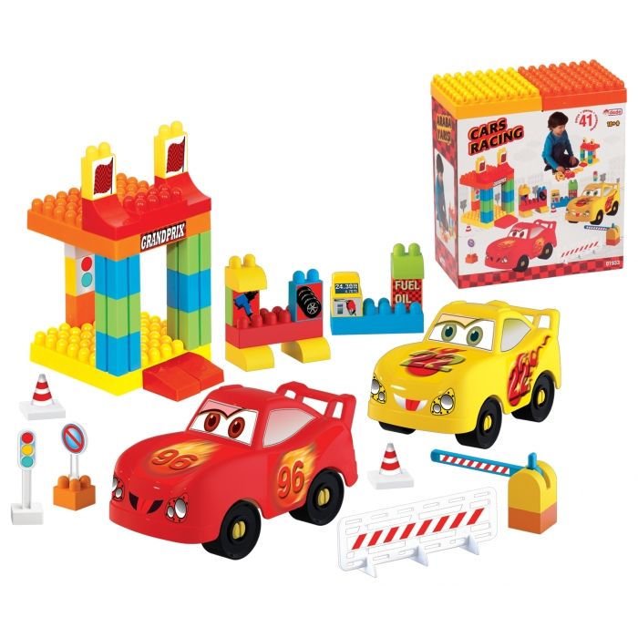 Dede toys, Пластмасов конструктор, Автомобилно състезание, 41 части