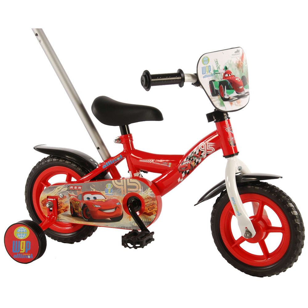 E&L Company, Велосипед с родителски контрол и помощни колела, Disney Cars, 10 инча