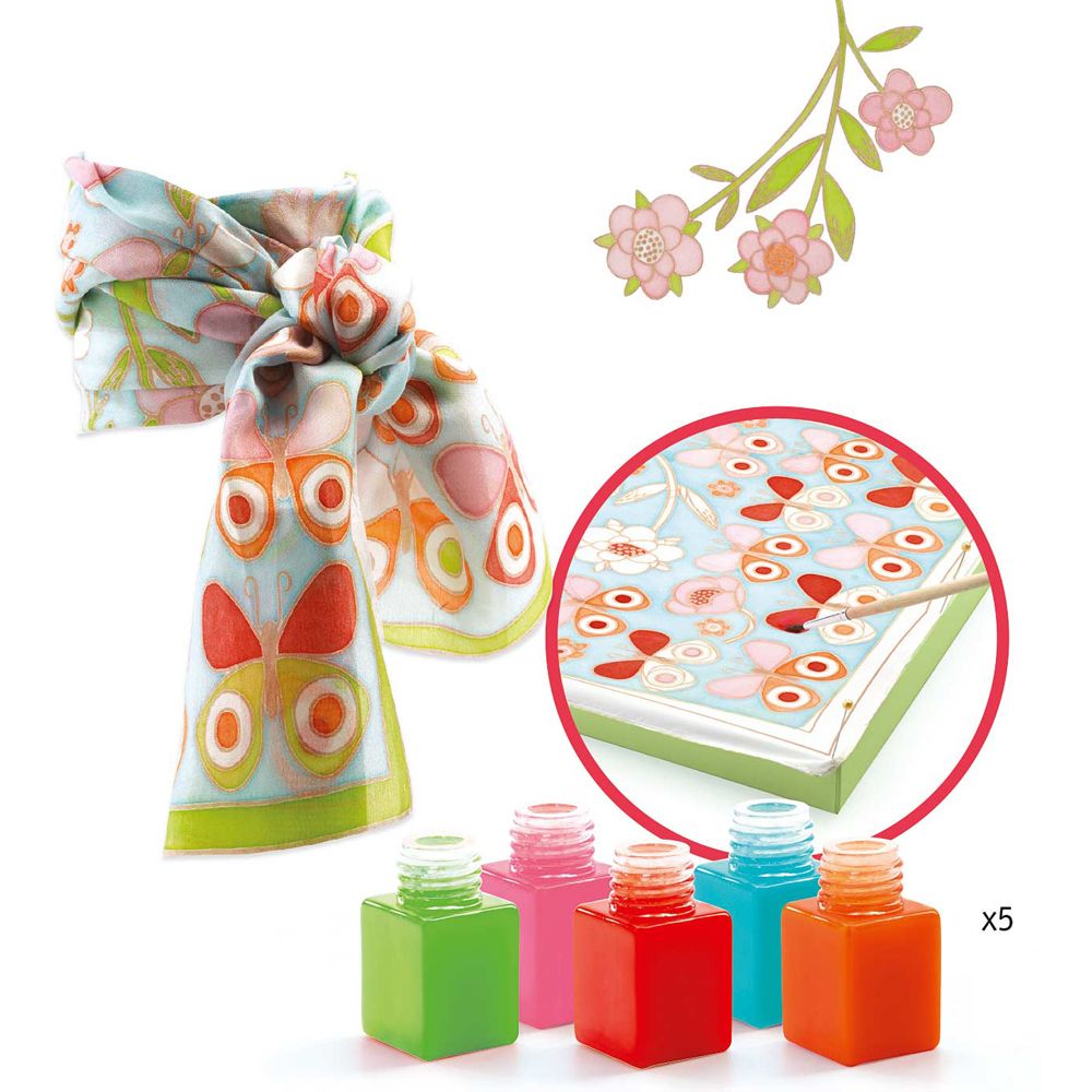 Декорирай сама копринен шал, Пеперуди