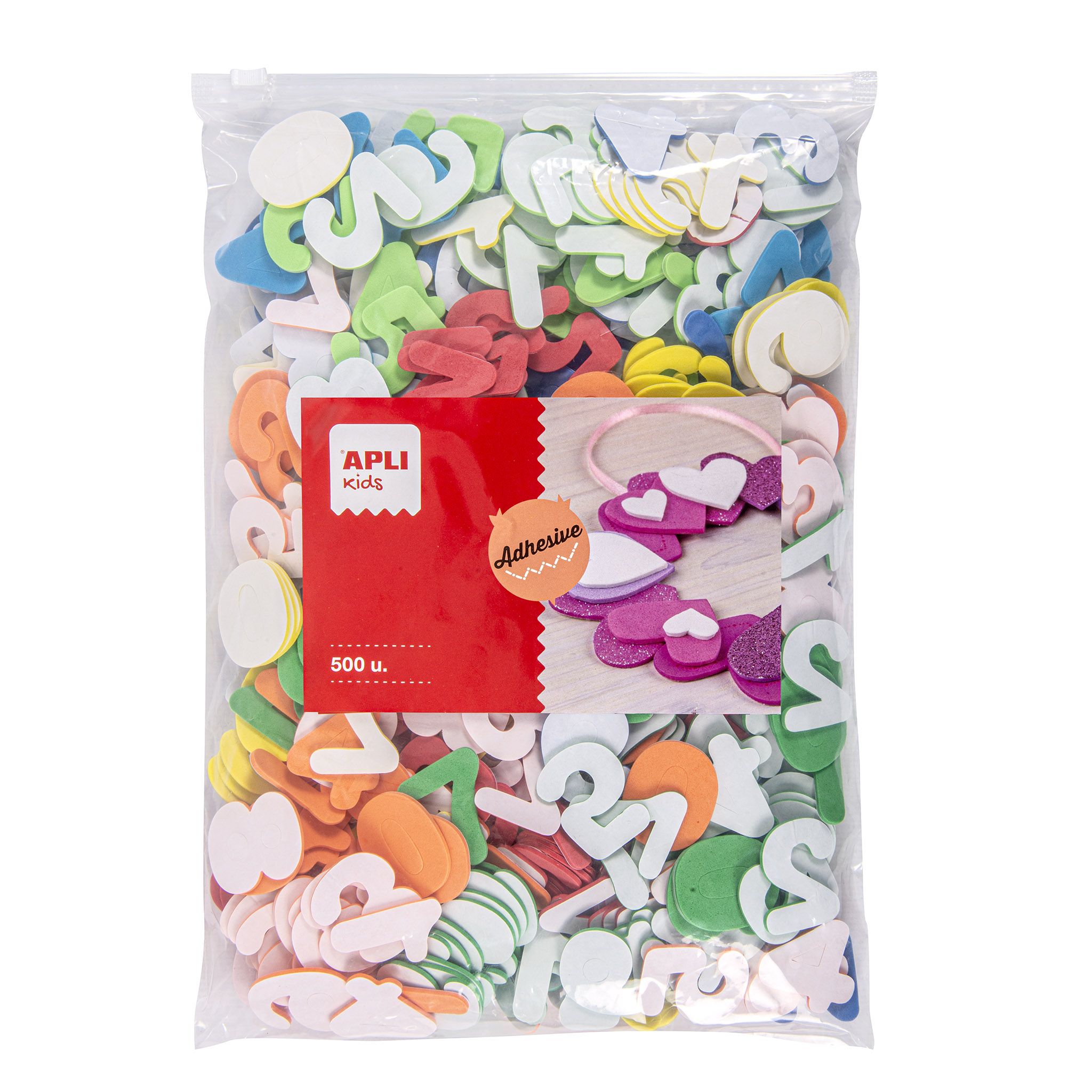 Apli kids, Самозалепващи се EVA цифрички, 500 бр.