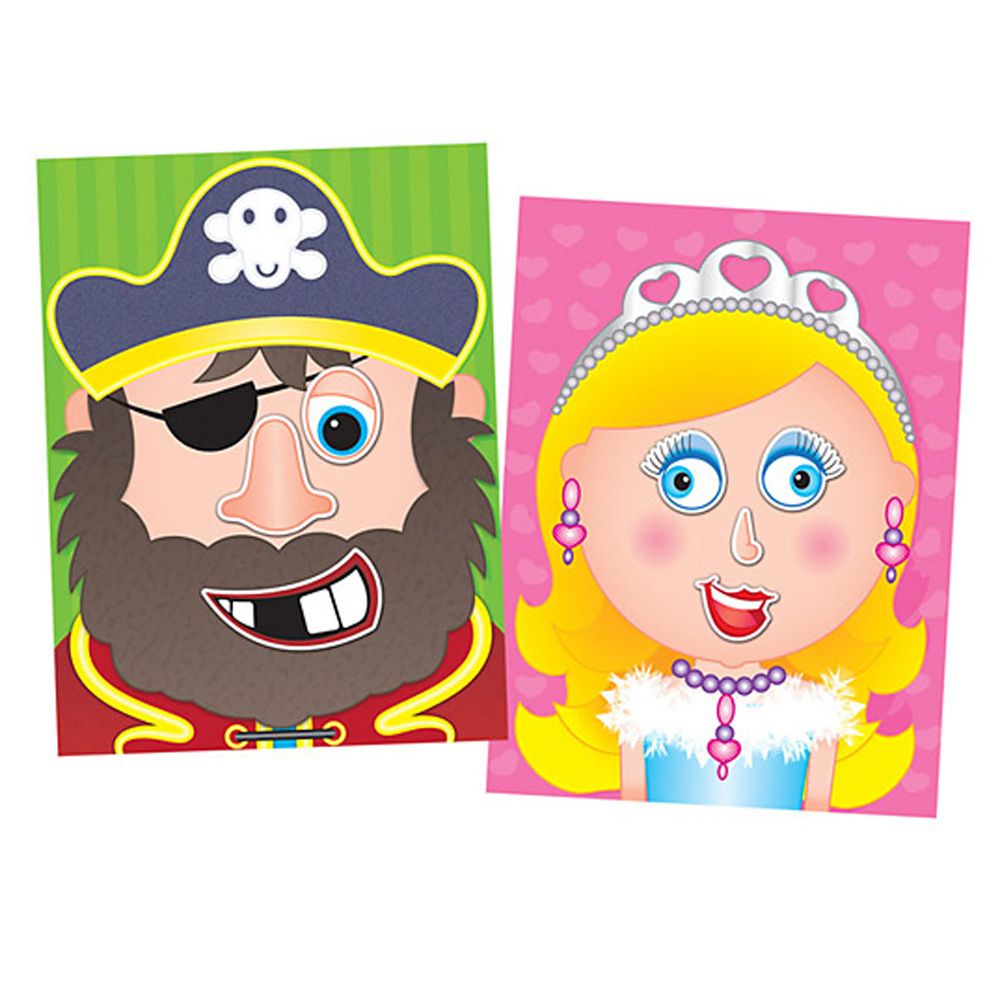 Пъзел със стикери, Забавни лица