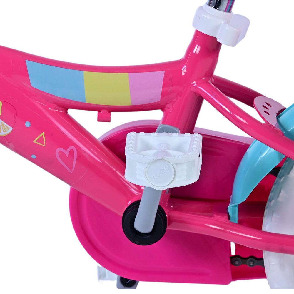 Детски велосипед с помощни колела, Barbie, 12 инча