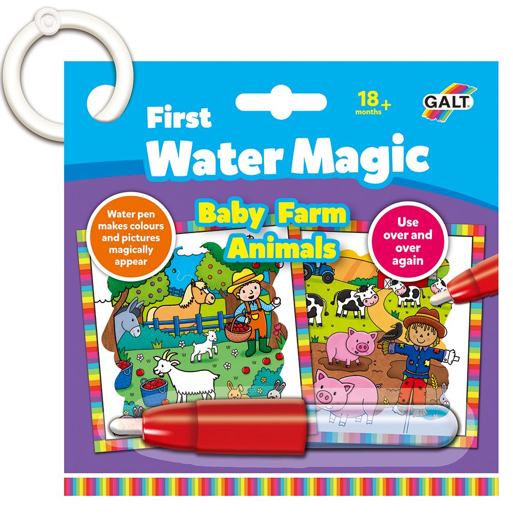 Galt Toys, Бебешка книжка за рисуване с вода, Животните от фермата