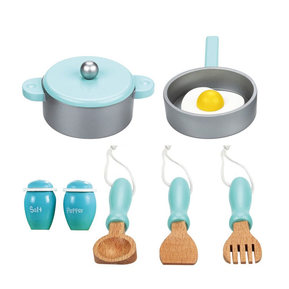 Прованс, голяма синя кухня с аксесоари