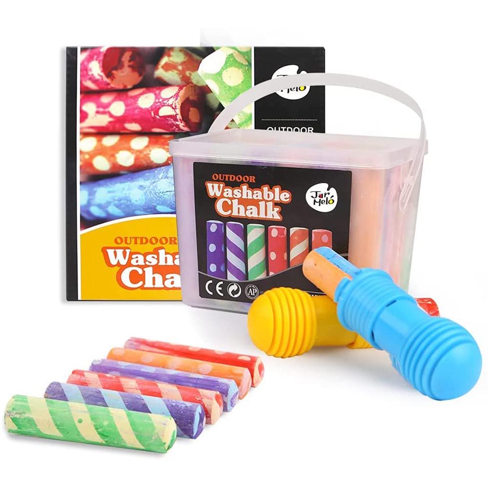 Jarmelo, Миещи се цветни тебешири, с държачи, 24 цвята