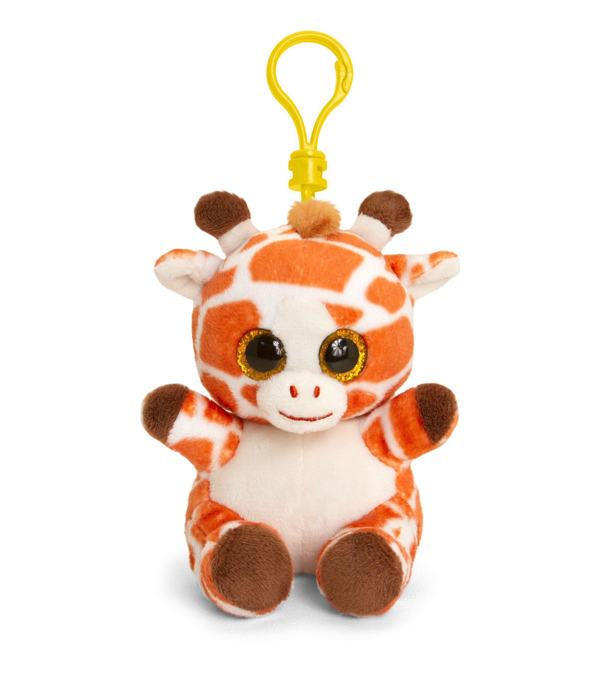 Keel Toys, Плюшена играчка с клипс за раница, Жираф
