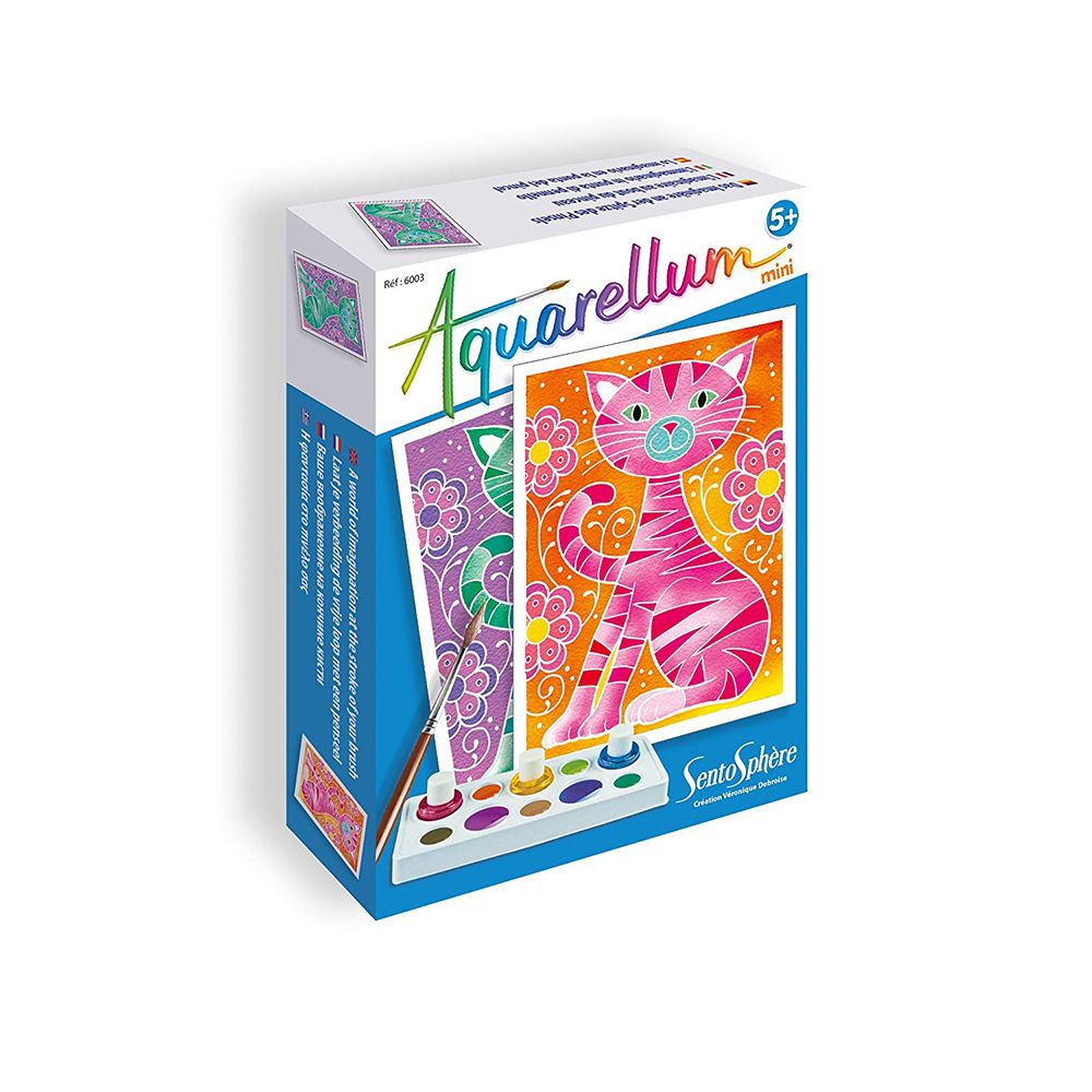 Aquarellum mini, Комплект за рисуване с акварелни бои, Котета