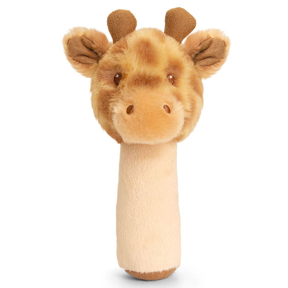 Keel Toys, Дрънкалка жираф, стик, от серията Keeleco, 14 см.