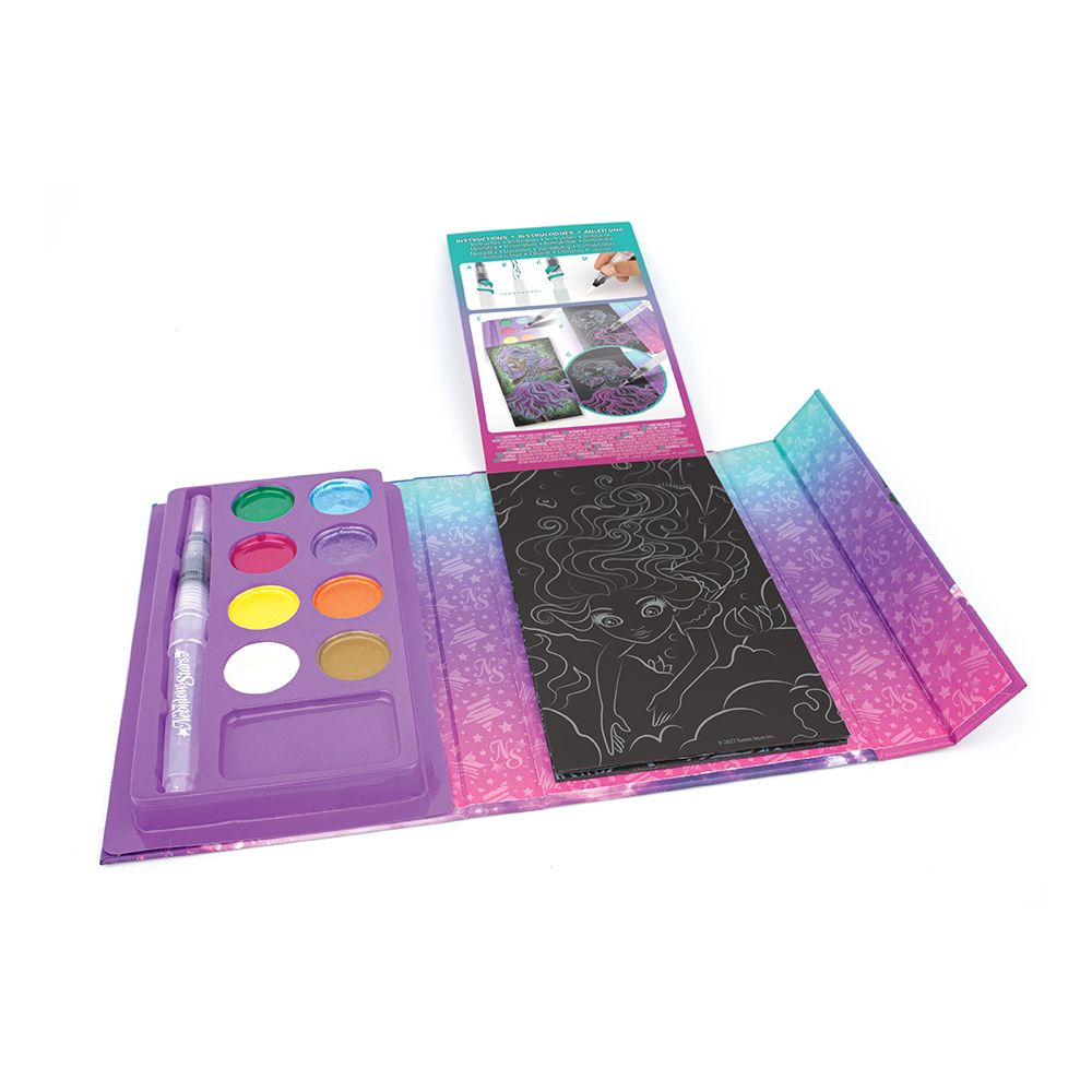 Комплект за рисуване с водни боички и черни страници