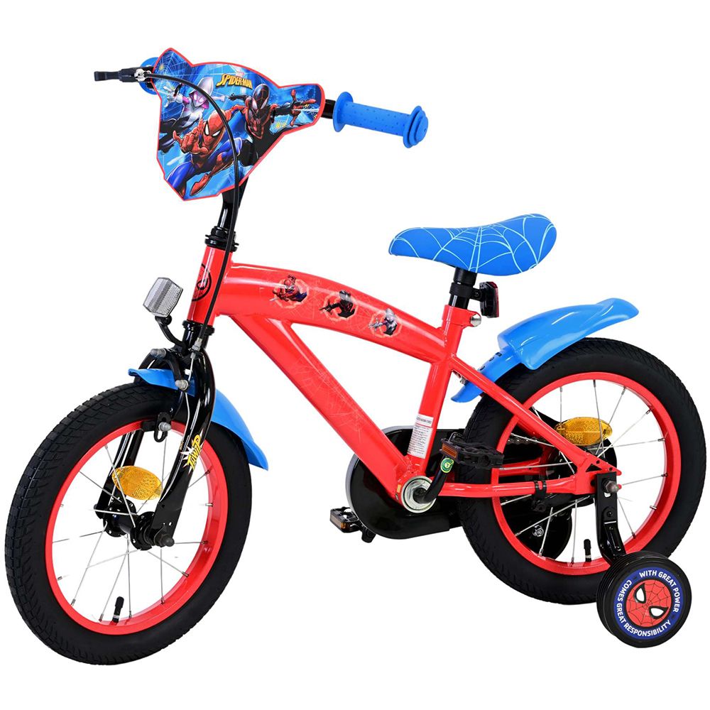 Детски велосипед с помощни колела, Marvel Spiderman,14 инча