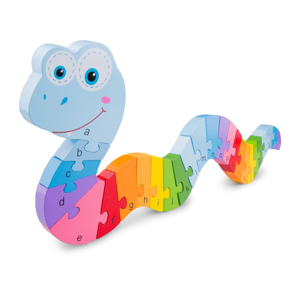 New Classic Toys, Дървен пъзел, Ученолюбивата змия, 26 елемента