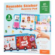 Комплект със стикери за многократна употреба, Пожарна и камион за сладолед