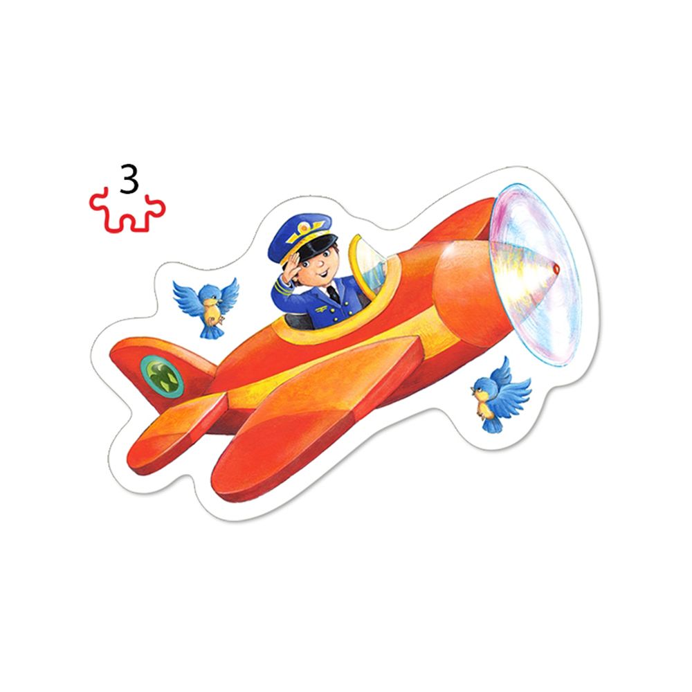 Вълнуващи професии, пъзел с 3, 4, 6 и 9 елемента